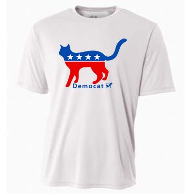 Vote Cat Democrat Liberal Cat Lover Biden Harris 2024 Cooling Performance Crew T-Shirt