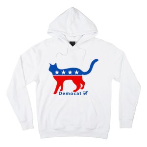 Vote Cat Democrat Liberal Cat Lover Biden Harris 2024 Hoodie