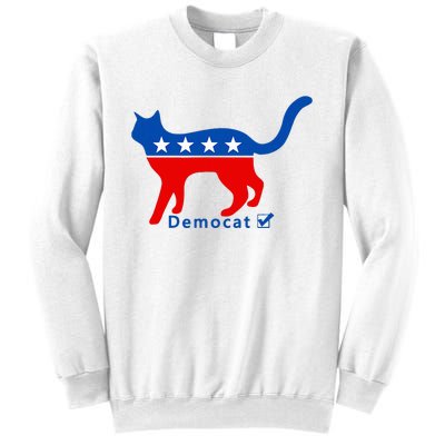 Vote Cat Democrat Liberal Cat Lover Biden Harris 2024 Sweatshirt