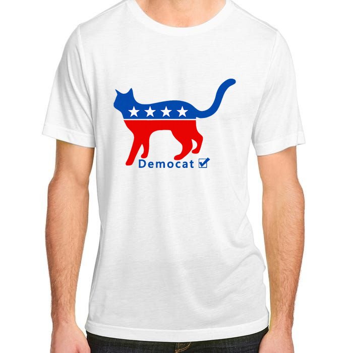 Vote Cat Democrat Liberal Cat Lover Biden Harris 2024 Adult ChromaSoft Performance T-Shirt