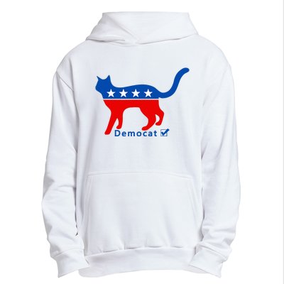 Vote Cat Democrat Liberal Cat Lover Biden Harris 2024 Urban Pullover Hoodie