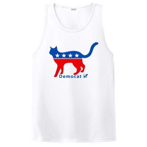 Vote Cat Democrat Liberal Cat Lover Biden Harris 2024 PosiCharge Competitor Tank