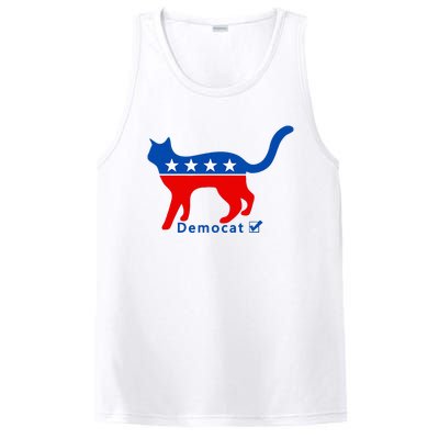 Vote Cat Democrat Liberal Cat Lover Biden Harris 2024 PosiCharge Competitor Tank