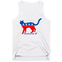 Vote Cat Democrat Liberal Cat Lover Biden Harris 2024 Tank Top