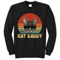 Vintage Cat Daddy Funny Cat Lover Gift Cat Dad Fathers Sweatshirt