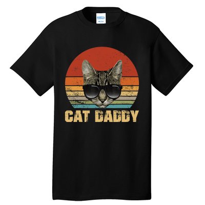 Vintage Cat Daddy Funny Cat Lover Gift Cat Dad Fathers Tall T-Shirt