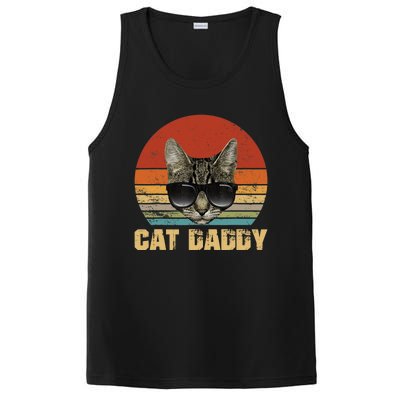 Vintage Cat Daddy Funny Cat Lover Gift Cat Dad Fathers PosiCharge Competitor Tank