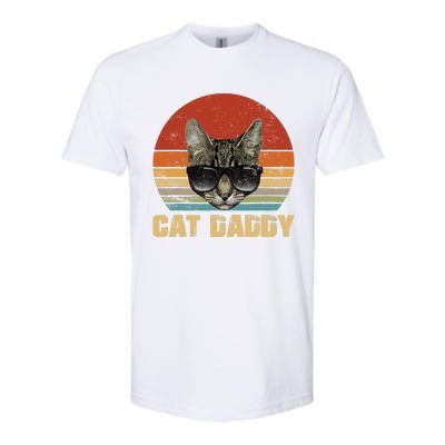 Vintage Cat Daddy Funny Cat Lover Gift Cat Dad Fathers Softstyle CVC T-Shirt