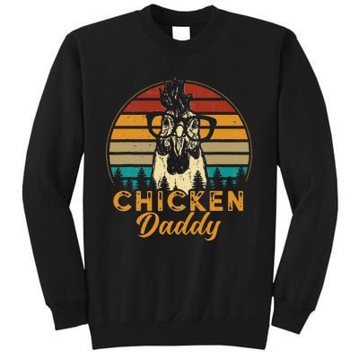 Vintage Chicken Daddy Chicken Dad Father Farmer Retro Sweatshirt