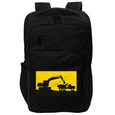 Vintage Construction Equipment Heavy Equipment Operator Impact Tech Backpack