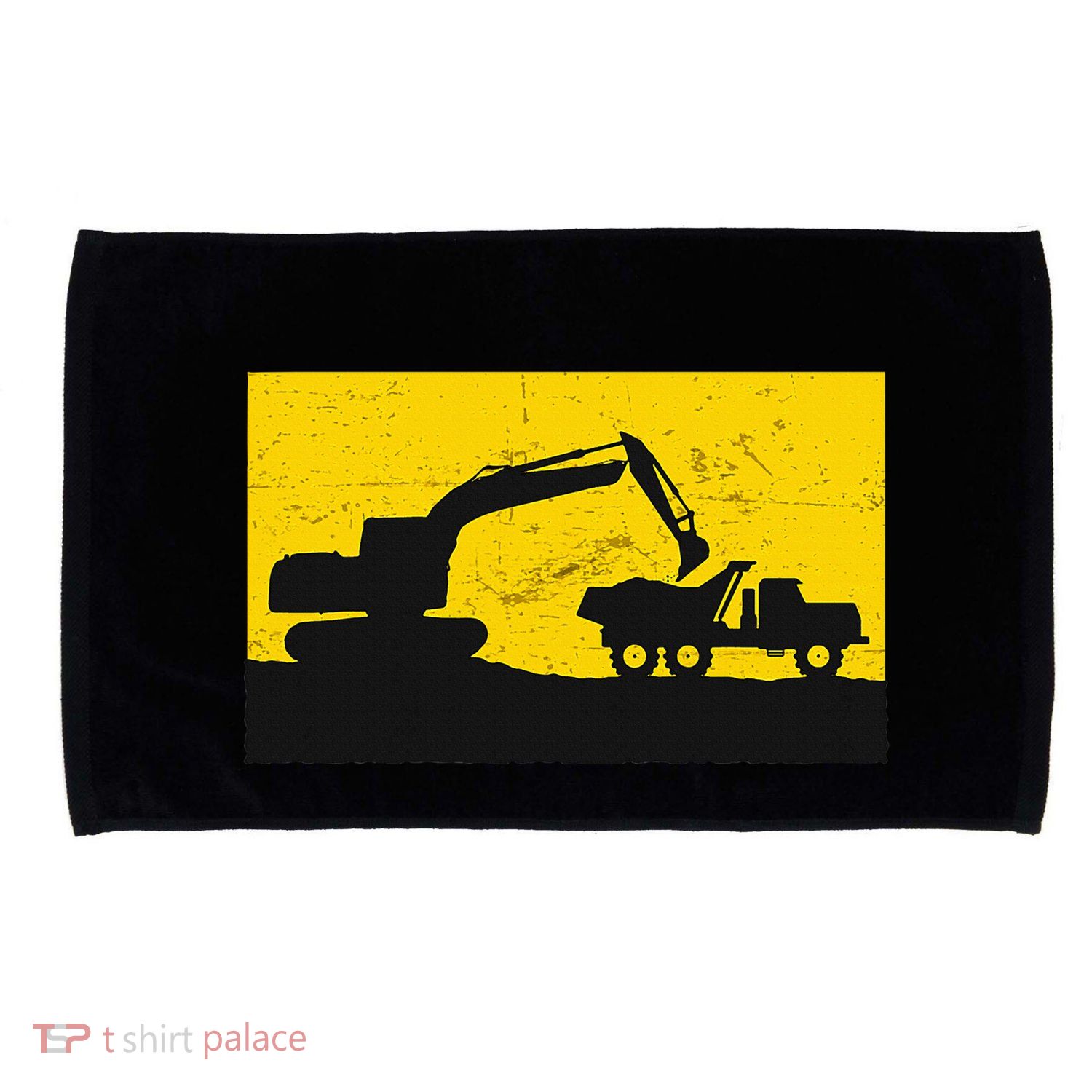 Vintage Construction Equipment Heavy Equipment Operator Microfiber Hand Towel
