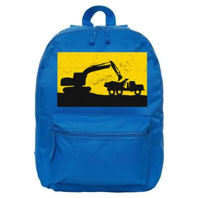 Vintage Construction Equipment Heavy Equipment Operator 16 in Basic Backpack