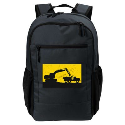 Vintage Construction Equipment Heavy Equipment Operator Daily Commute Backpack