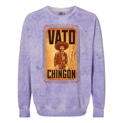 Vato ChingóN. Emiliano Zapata Portrait Colorblast Crewneck Sweatshirt