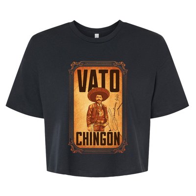 Vato ChingóN. Emiliano Zapata Portrait Bella+Canvas Jersey Crop Tee