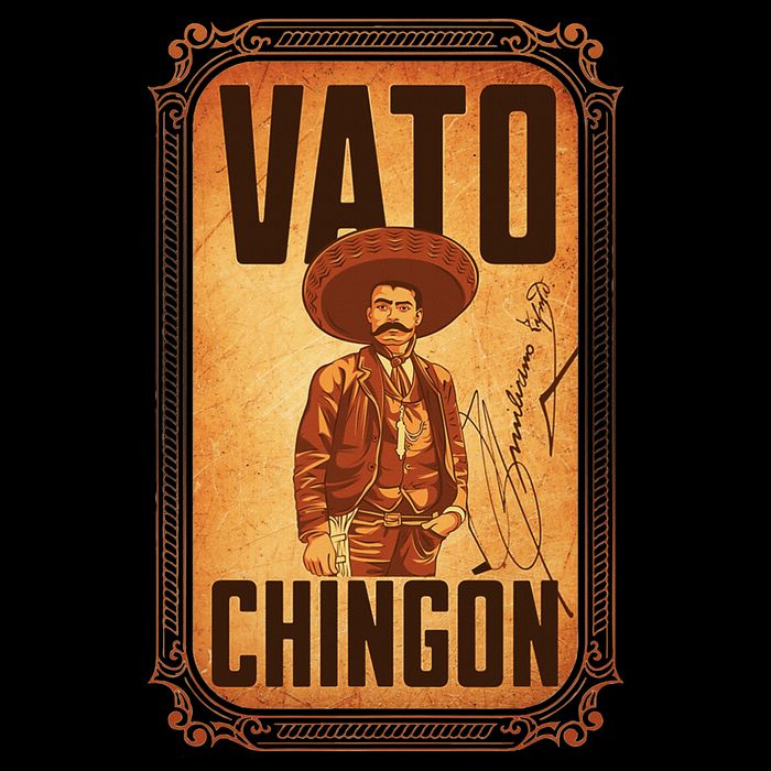 Vato ChingóN. Emiliano Zapata Portrait 7-Panel Snapback Hat