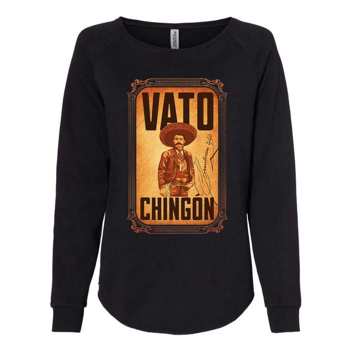 Vato ChingóN. Emiliano Zapata Portrait Womens California Wash Sweatshirt