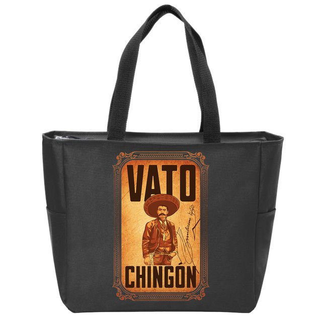 Vato ChingóN. Emiliano Zapata Portrait Zip Tote Bag