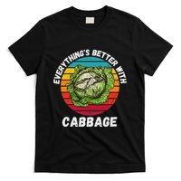 Vintage Cabbage EverythingS Better With Cabbage Retro T-Shirt