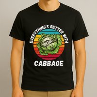 Vintage Cabbage EverythingS Better With Cabbage Retro T-Shirt
