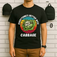 Vintage Cabbage EverythingS Better With Cabbage Retro T-Shirt
