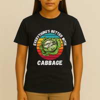 Vintage Cabbage EverythingS Better With Cabbage Retro T-Shirt