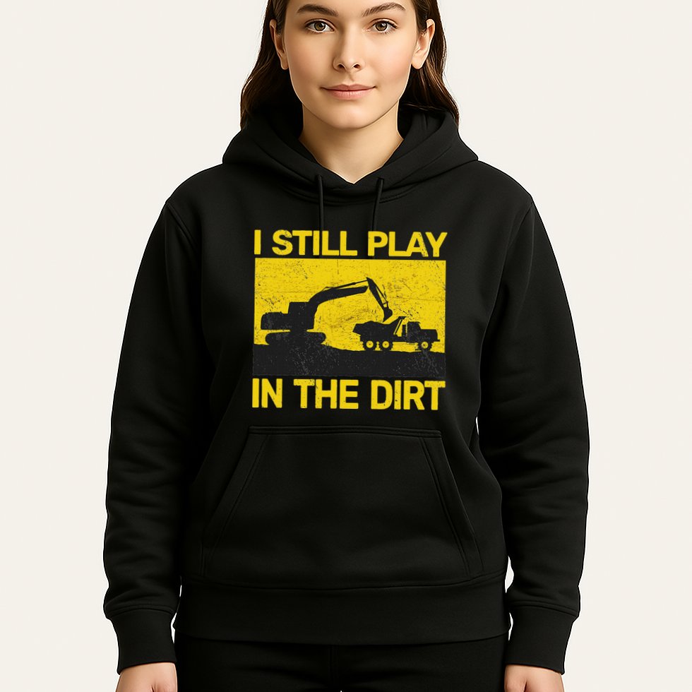 Vintage Construction Equipment Heavy Work Hoodie