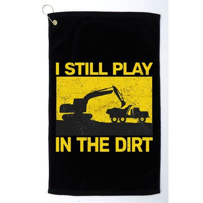 Vintage Construction Equipment Heavy Work Golf Towel