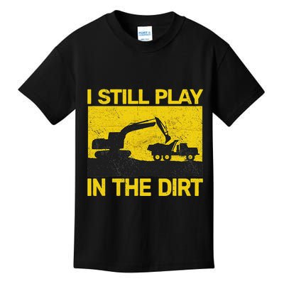 Vintage Construction Equipment Heavy Work Kids T-Shirt