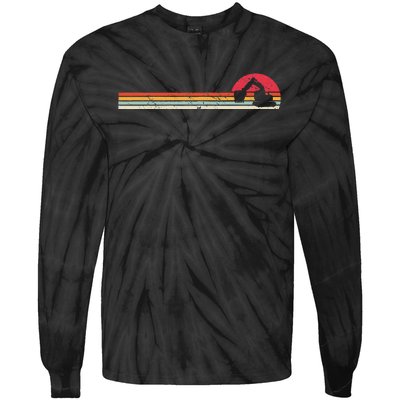 Vintage Construction Equipment Heavy Equipment Operator Tie-Dye Long Sleeve Shirt