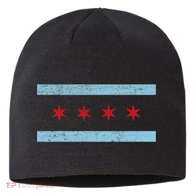 Vintage Chicago Flag Sustainable Beanie