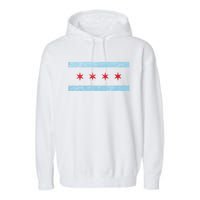 Vintage Chicago Flag Garment-Dyed Fleece Hoodie