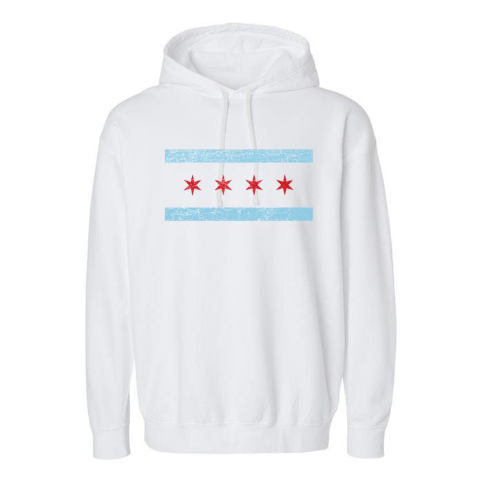 Vintage Chicago Flag Garment-Dyed Fleece Hoodie