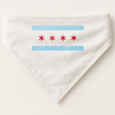 Vintage Chicago Flag USA-Made Doggie Bandana