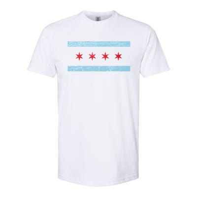 Vintage Chicago Flag Softstyle CVC T-Shirt