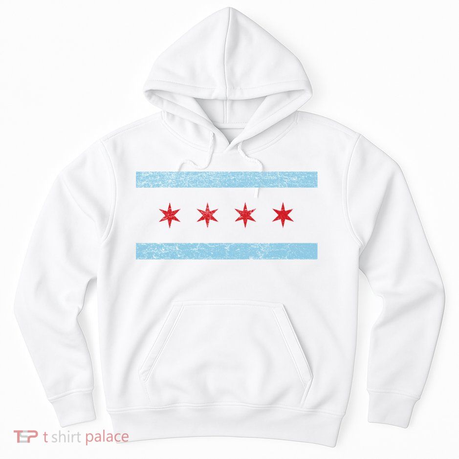 Vintage Chicago Flag Hoodie
