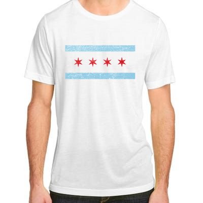 Vintage Chicago Flag Adult ChromaSoft Performance T-Shirt