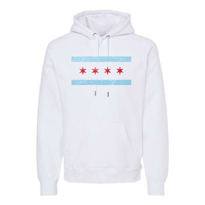 Vintage Chicago Flag Premium Hoodie