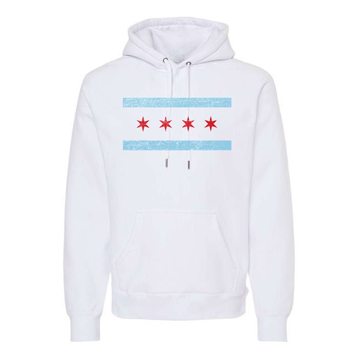 Vintage Chicago Flag Premium Hoodie