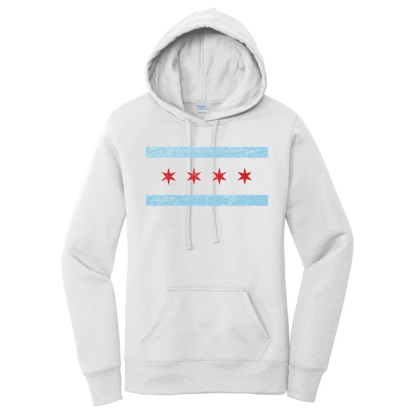 Vintage Chicago Flag Women's Pullover Hoodie