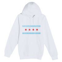 Vintage Chicago Flag Premium Pullover Hoodie