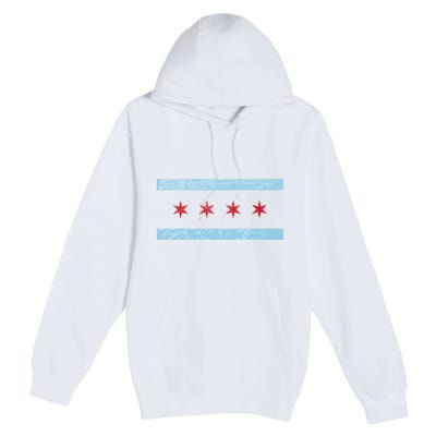 Vintage Chicago Flag Premium Pullover Hoodie