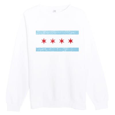 Vintage Chicago Flag Premium Crewneck Sweatshirt