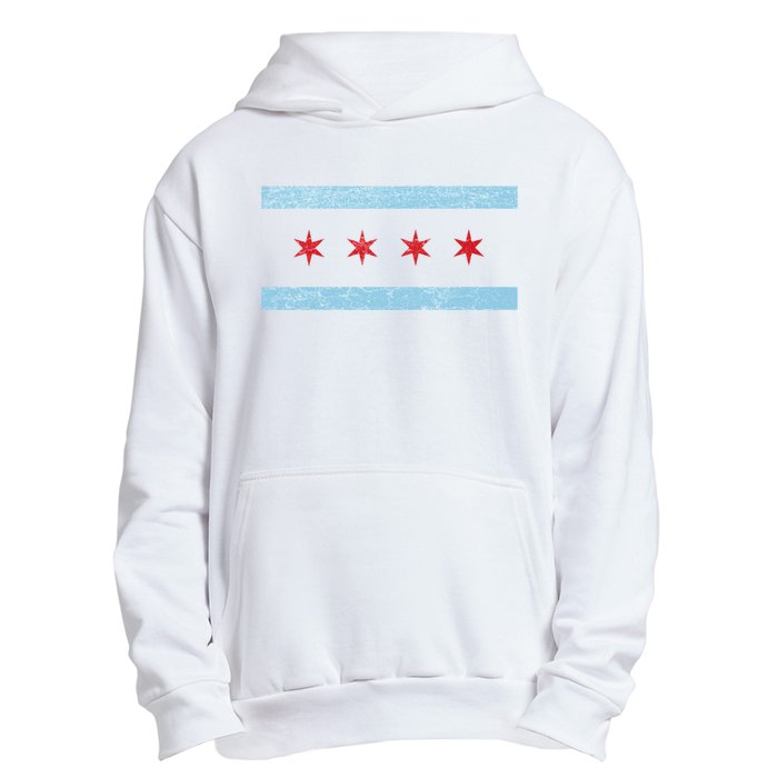 Vintage Chicago Flag Urban Pullover Hoodie