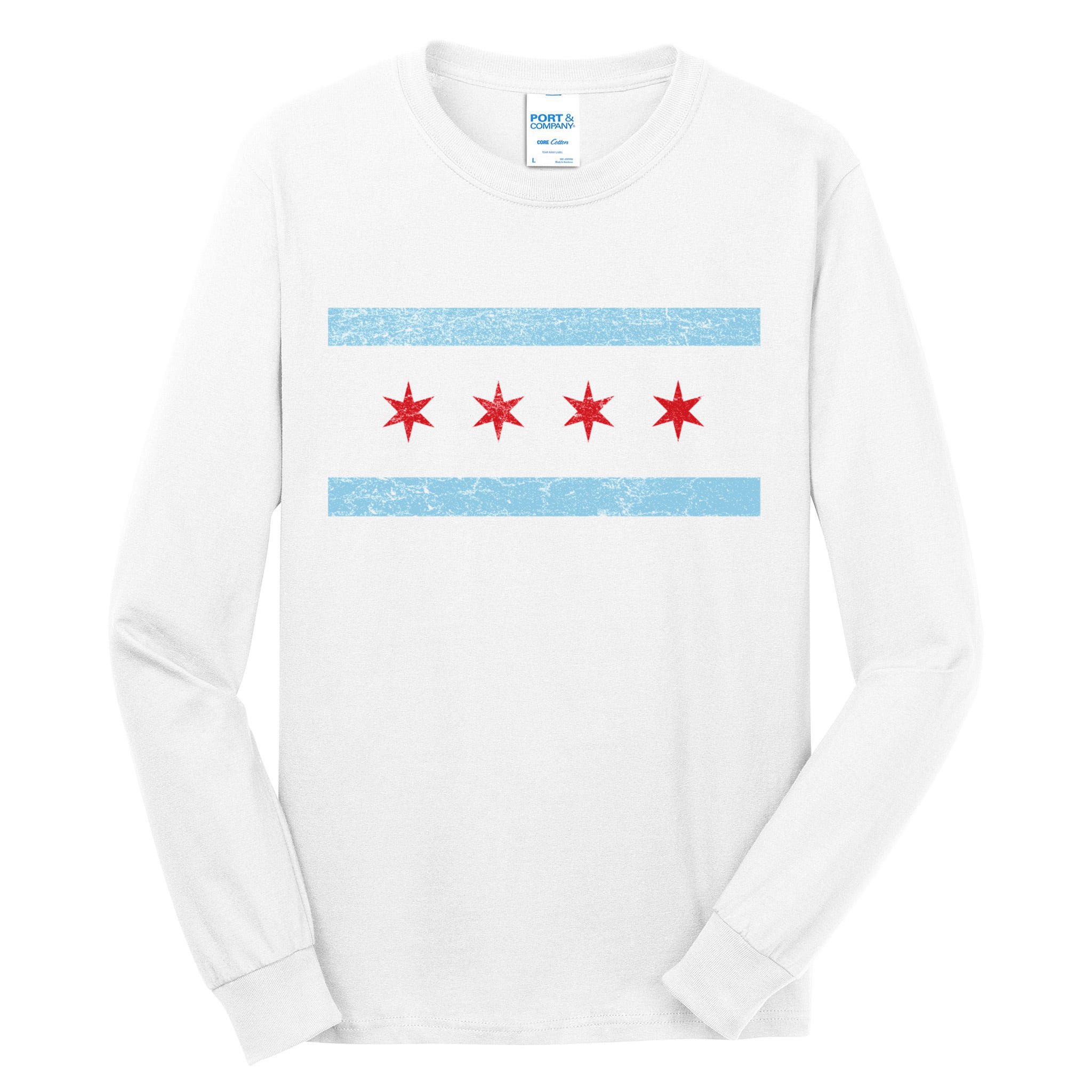 Vintage Chicago Flag Tall Long Sleeve T-Shirt