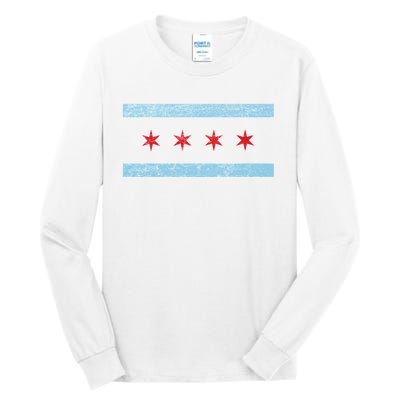 Vintage Chicago Flag Tall Long Sleeve T-Shirt