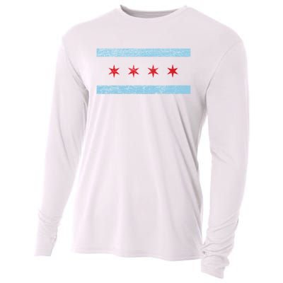 Vintage Chicago Flag Cooling Performance Long Sleeve Crew