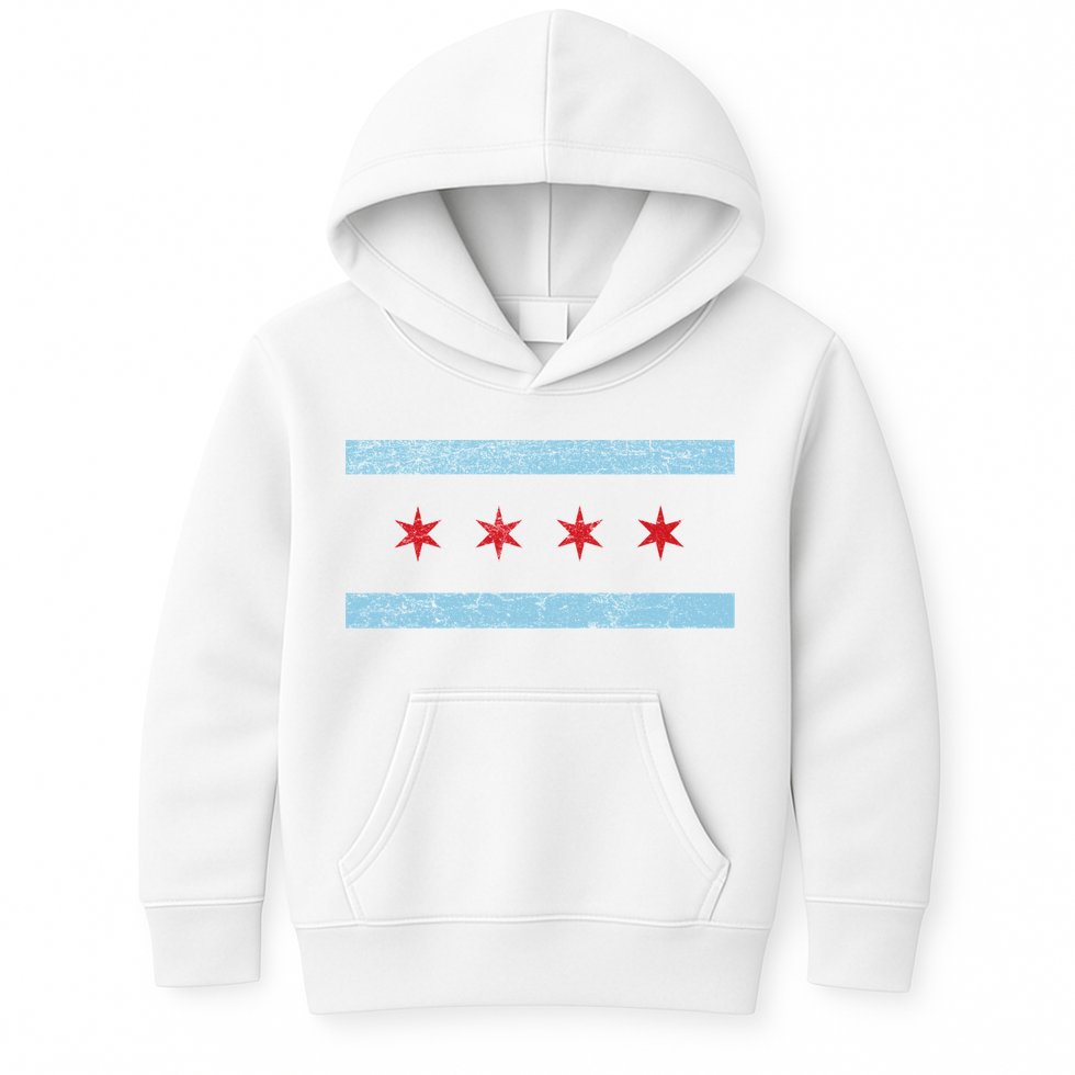 Vintage Chicago Flag Kids Hoodie