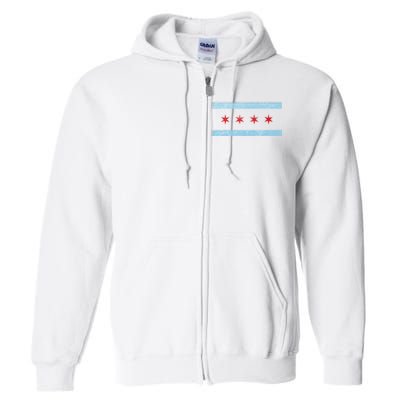 Vintage Chicago Flag Full Zip Hoodie