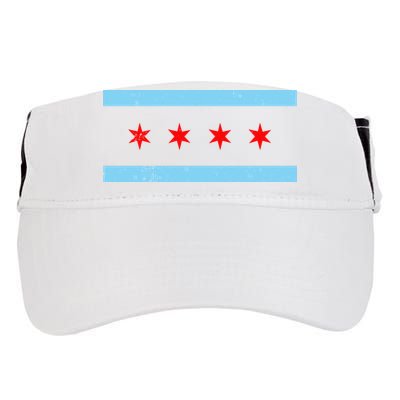 Vintage Chicago Flag Adult Drive Performance Visor